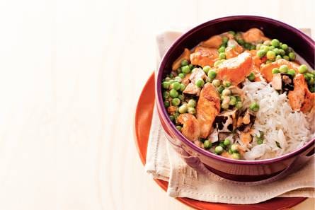 Thaise kipcurry met aubergine