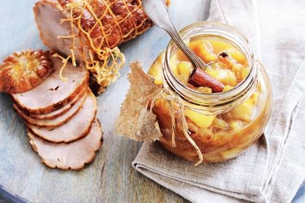 Varkensrollade met appelcompote