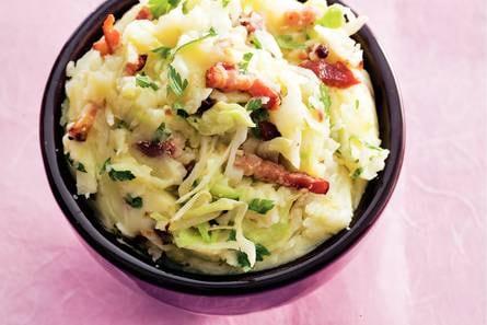 Puree met spitskool en spekjes