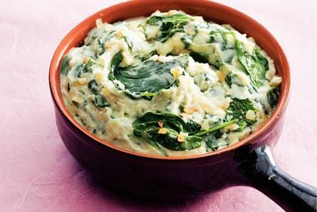 Puree met spinazie en ricotta