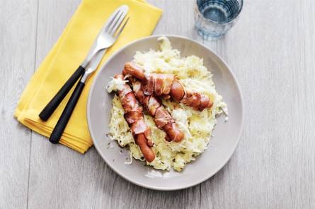 Zuurkoolstamppot met frankfurters
