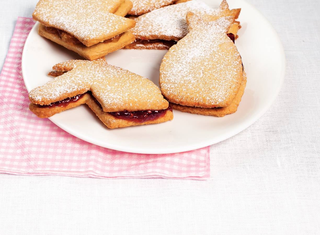 Koekjes met 2 soorten jam