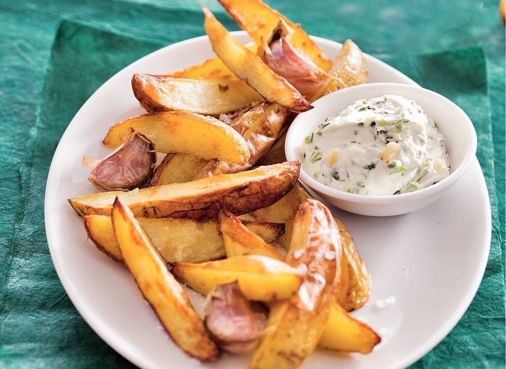 Aardappel met knoflookcrème