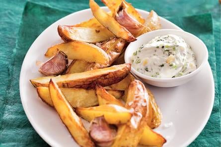 Aardappel met knoflookcrème