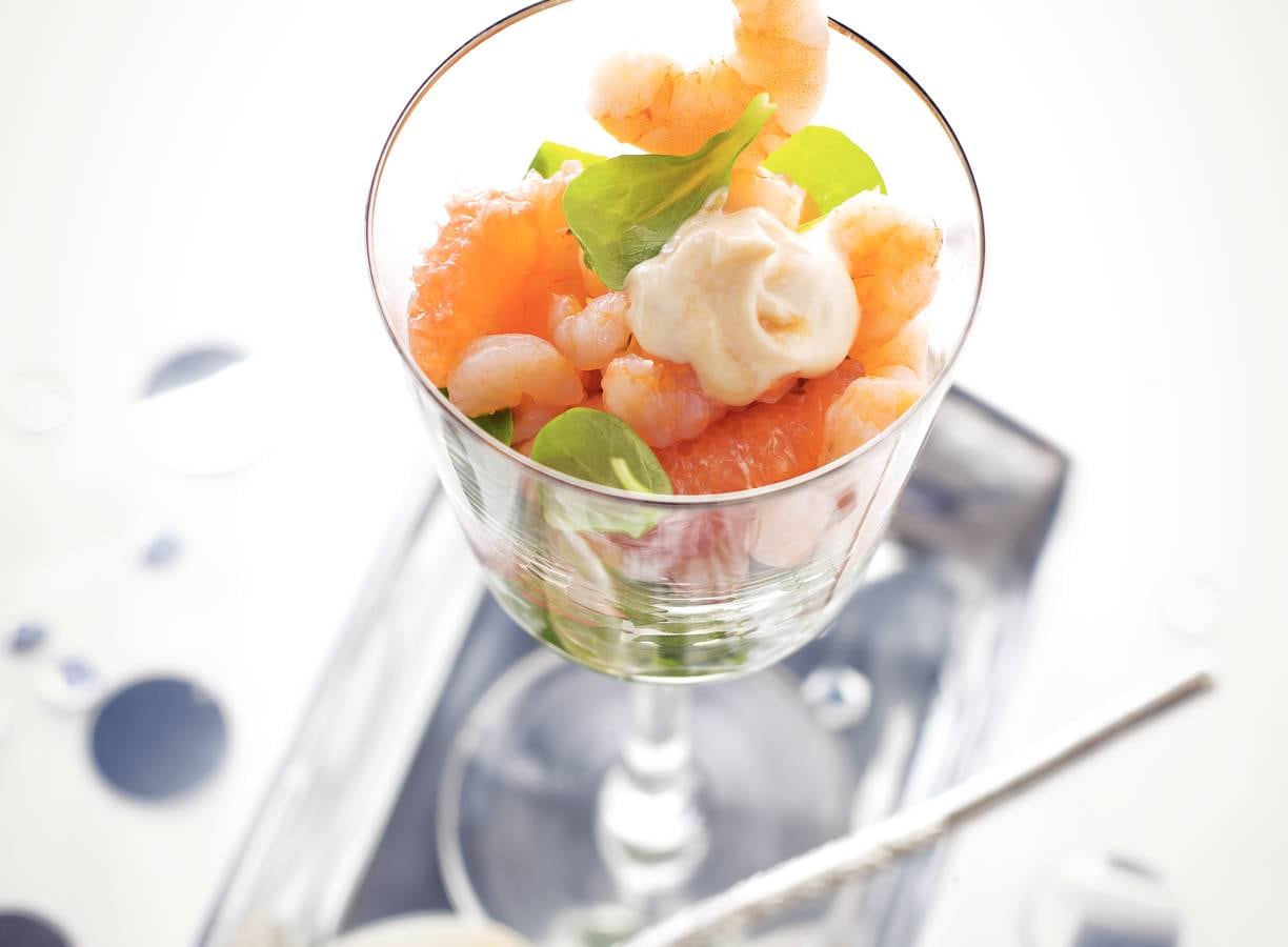 Garnalencocktail met grapefruit
