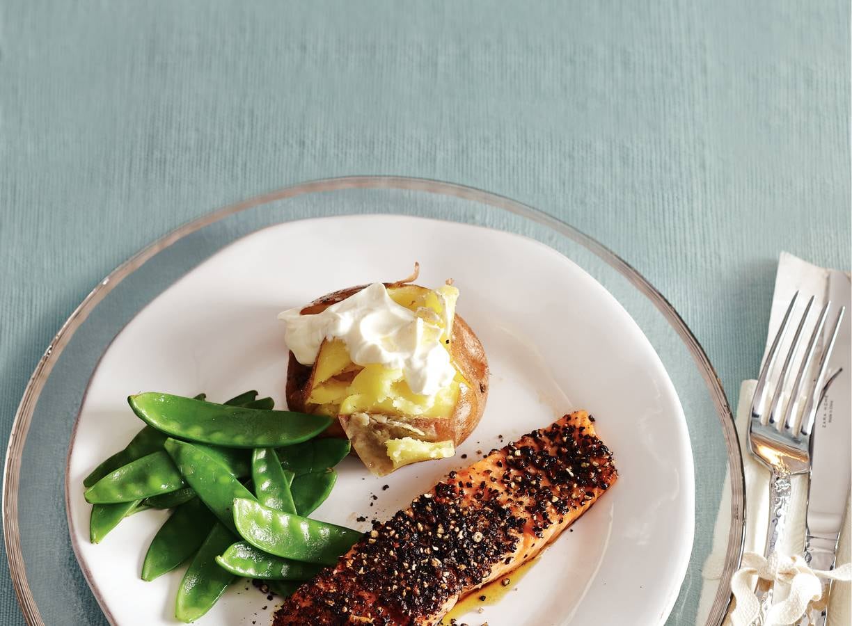 Zalm met peperkorst