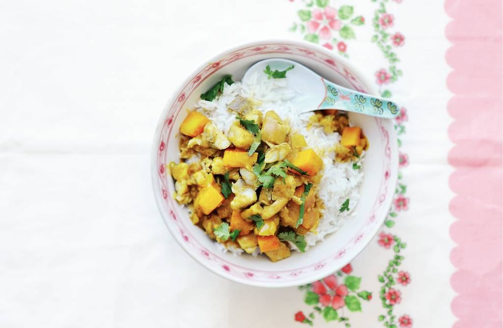 Indiase viscurry met pompoen
