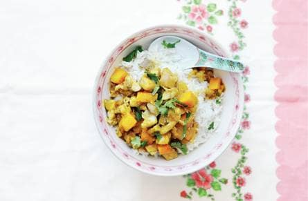 Indiase viscurry met pompoen
