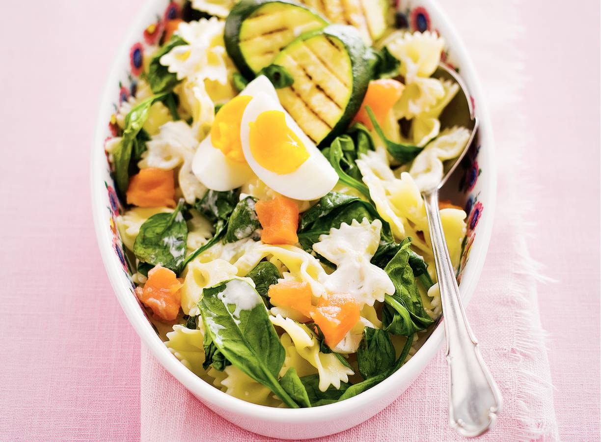 Pasta zalm-spinazie