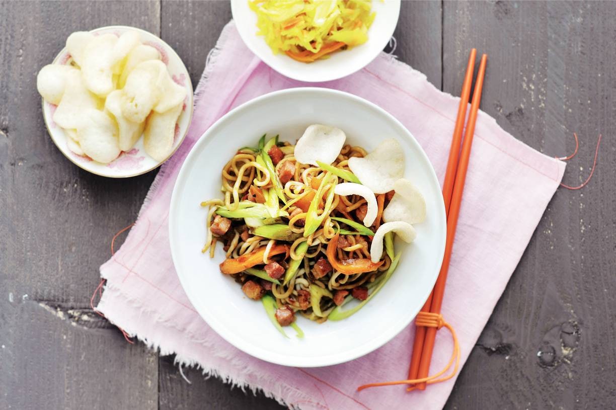 Bami goreng met spekjes