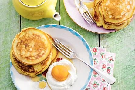 American pancakes met abrikoos