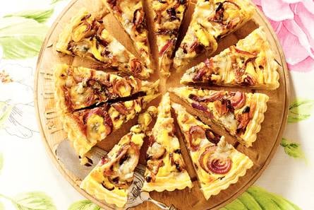 Quiche met uien & gorgonzola