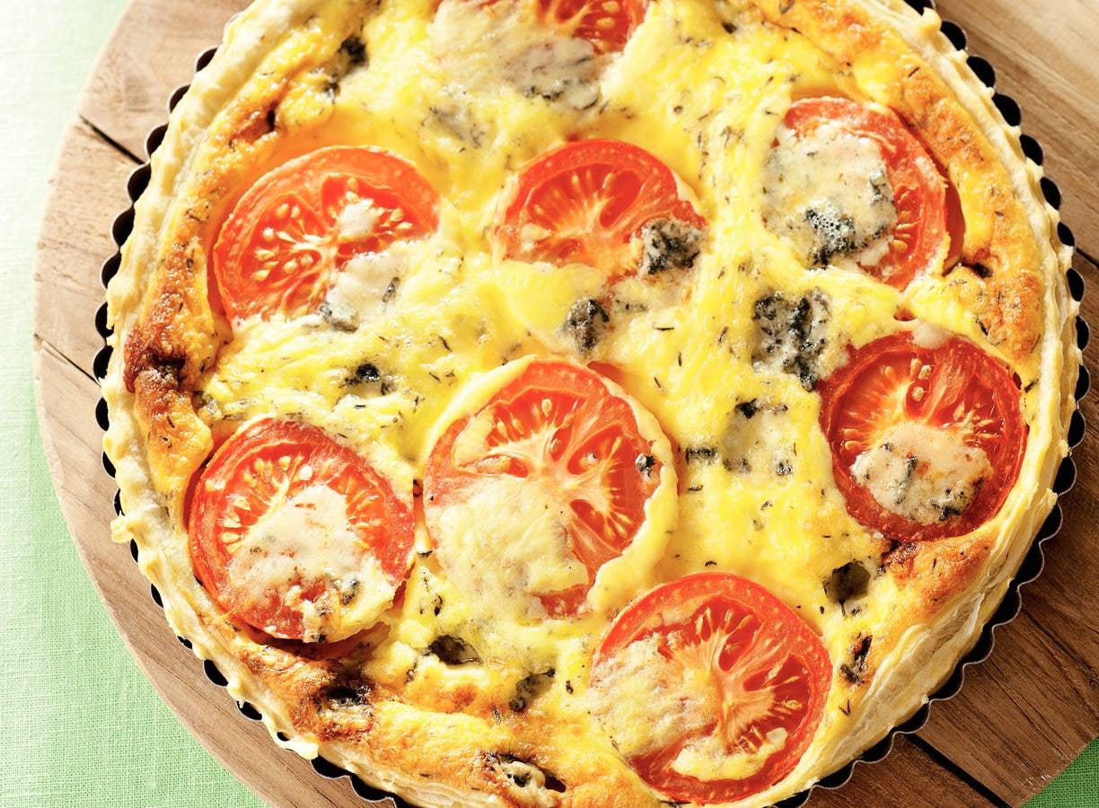 Kaasquiche met tomaat