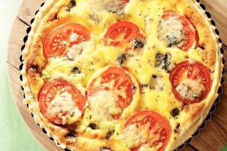 Kaasquiche met tomaat