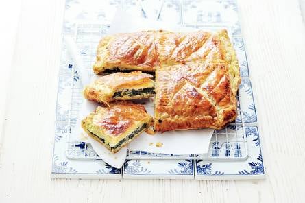 Spinazietaart met geitenkaas