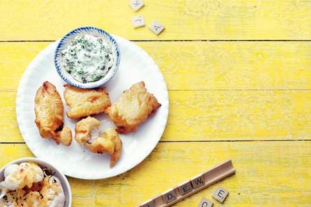 Kibbeling met bloemkool