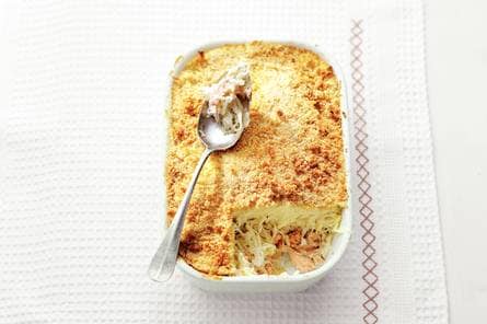 Zuurkoolgratin met vis
