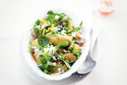 Krielsalade met jonge kapucijners