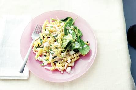 Fusilli met spinazie, citroen en slagroom