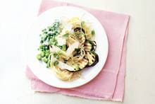 Spaghettini met groene groenten