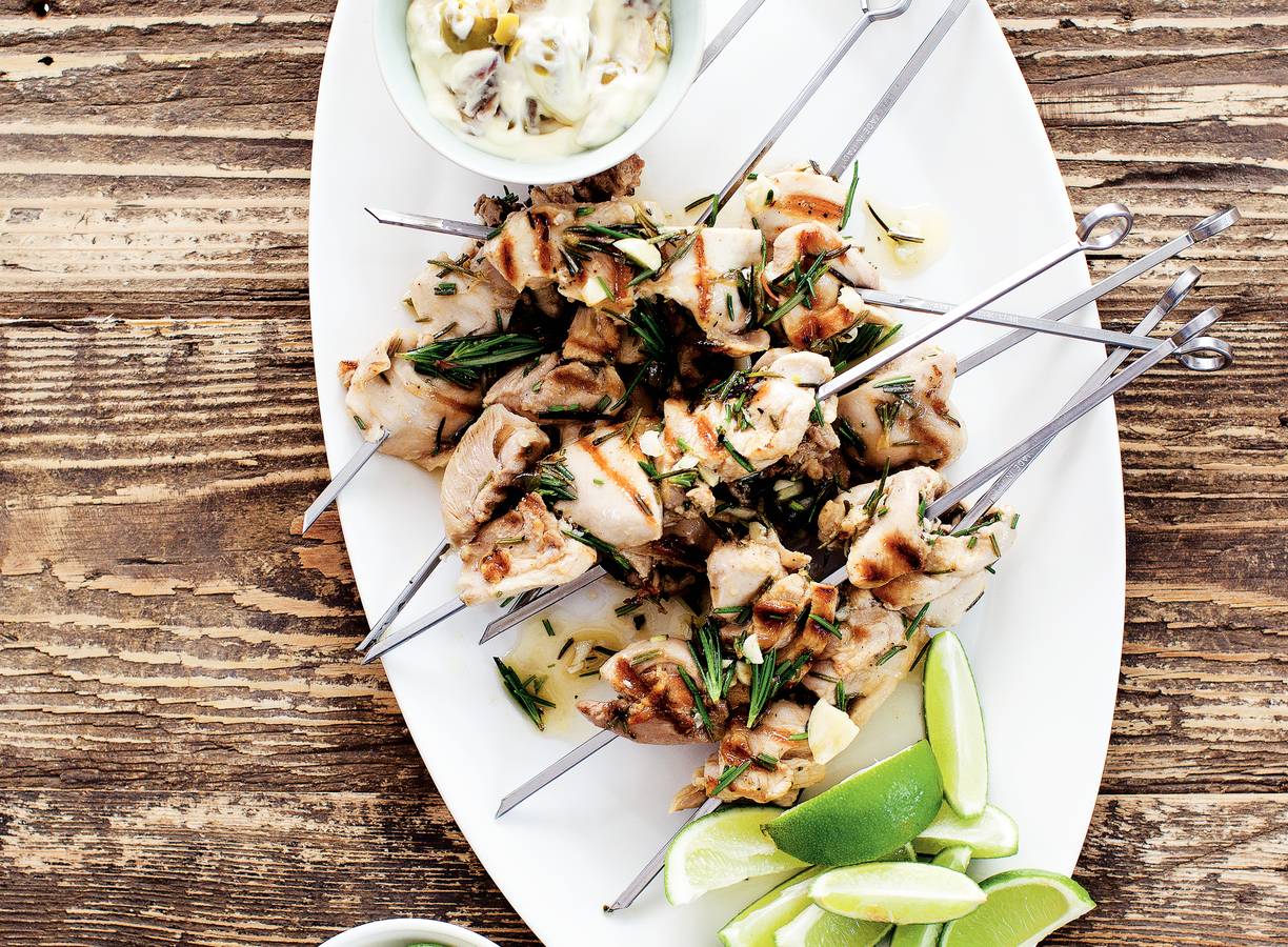Limoenkipsaté met olijvenmayonaise