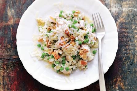 Risotto met kip en walnoten