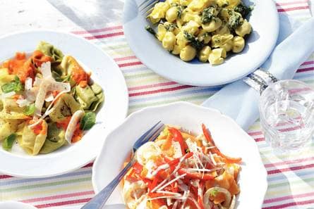 Gevulde pasta met puntpaprika
