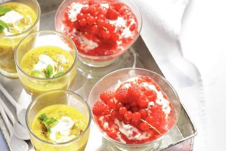 Citroenmascarpone met rood fruit