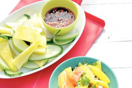 Mango met parmaham