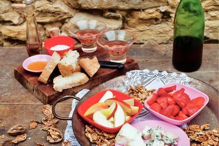 Fruitsalade met gorgonzola