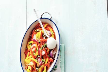 Gestoofde paprika