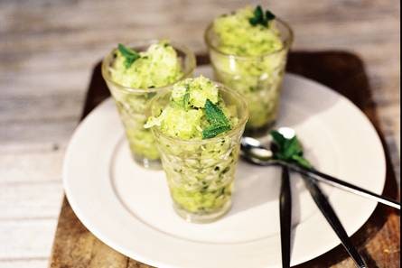Citrusgranita met munt
