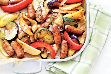 Ratatouille met aardappel en worst