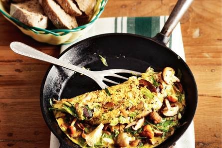 Omelet met paddenstoelen