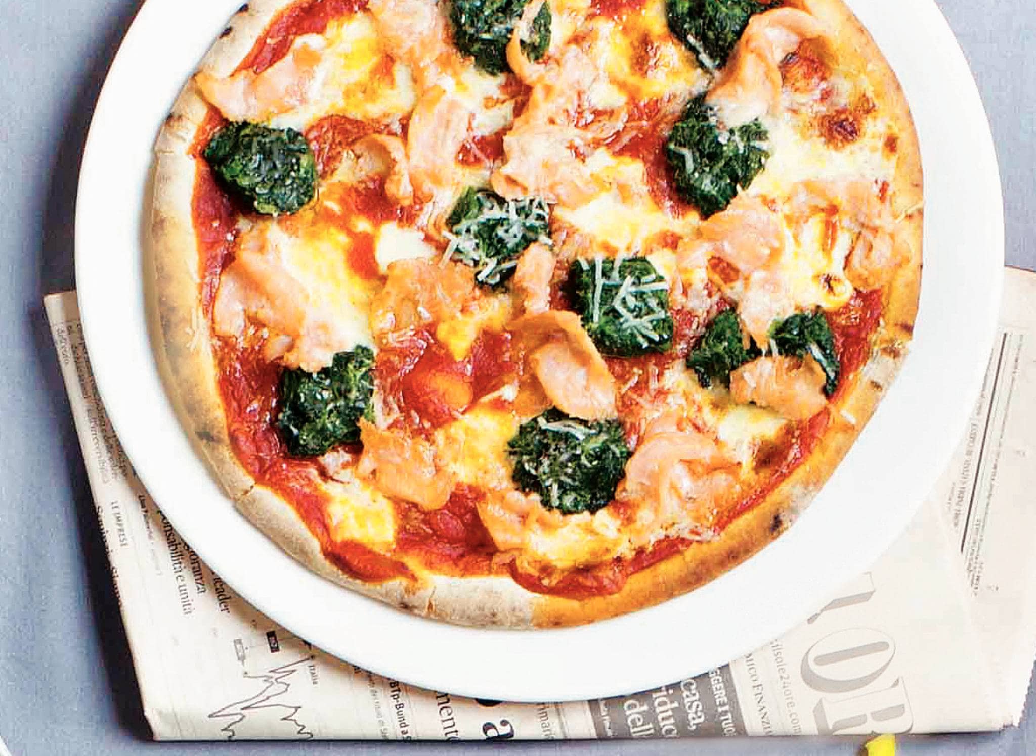 Pizza Zalm En Spinazie Recept Allerhande Albert Heijn