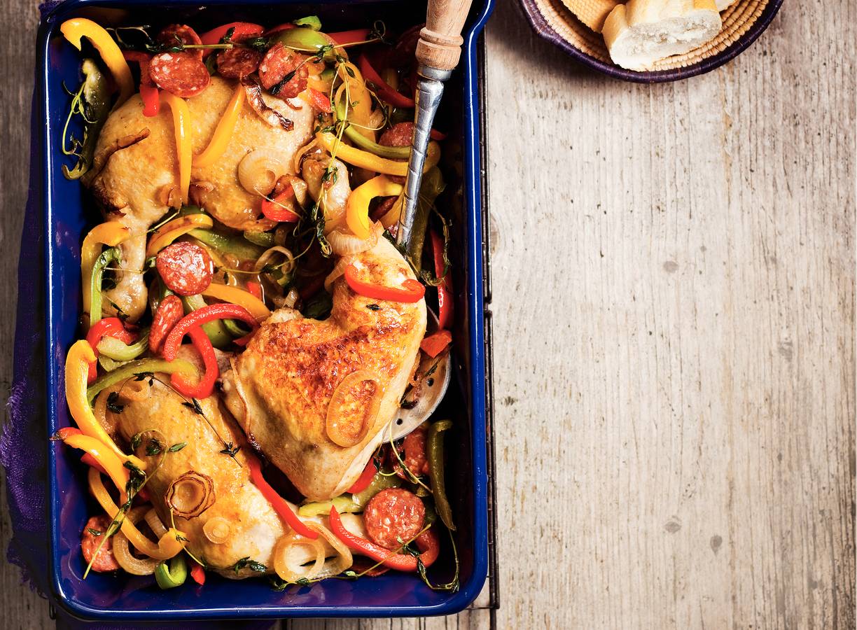 Spaanse kippenstoof met paprika