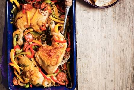 Spaanse kippenstoof met paprika