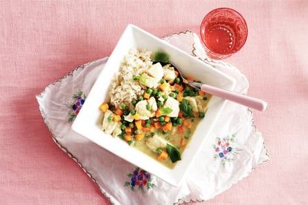 Thaise groene viscurry