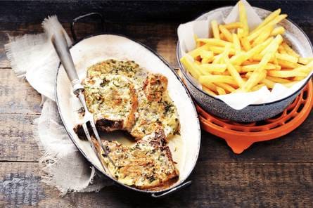 Ribkarbonade met citroenricotta