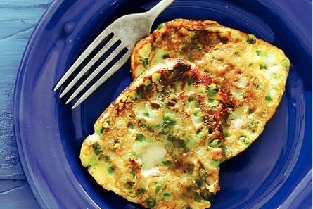 Erw­ten-moz­za­rel­la­pan­nen­koek­je