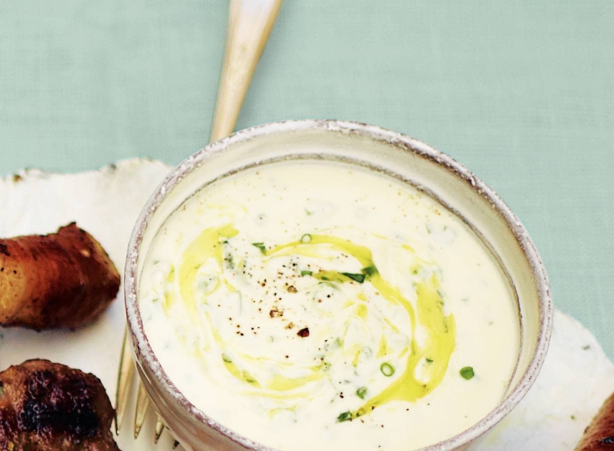 Pittige yoghurt-korianderdip