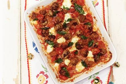 Prachtige gehaktballetjes met kaas uit de oven