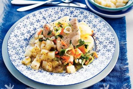 Gepocheerde kipfilet met knolselderij