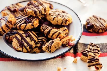 Haverkokoskoekjes met cranberry's
