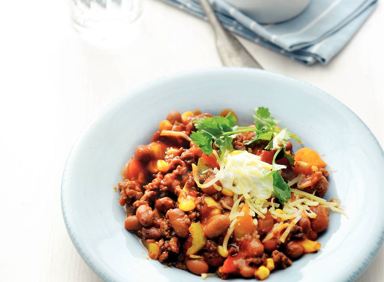 Chili sin carne met vegagehakt