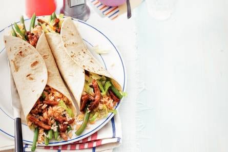 Burrito's met paprikarijst