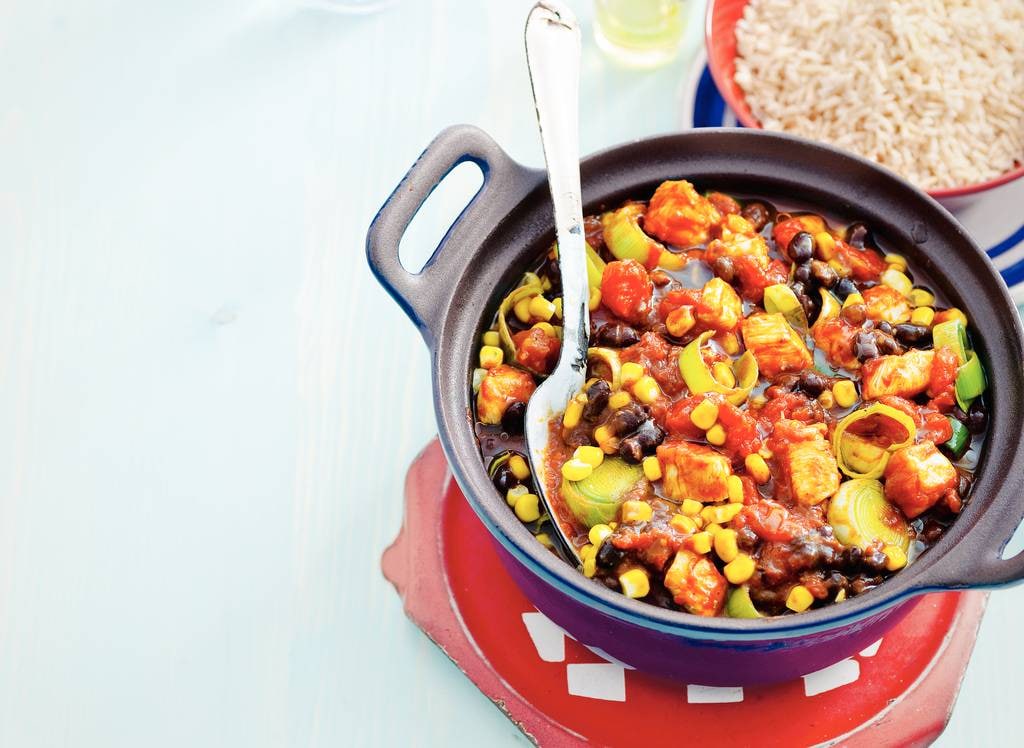 Zwartebonenchili met kip
