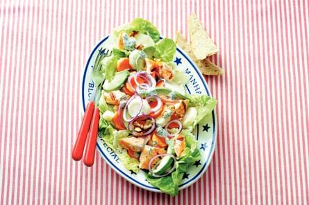 Wintersalade met zalm en pastinaak