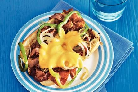 Philly cheese steak sandwich