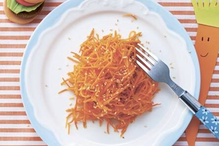 Wortelsalade met sinaasappel en honing